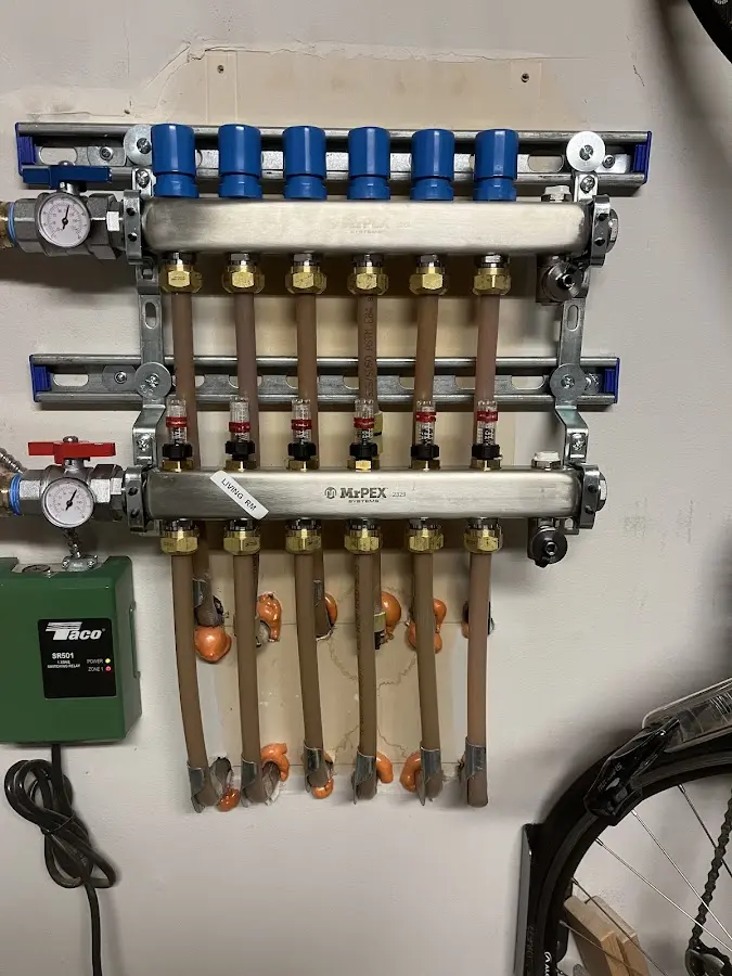 Plumber performing Gas Leak Detection at a residential property in Conklin